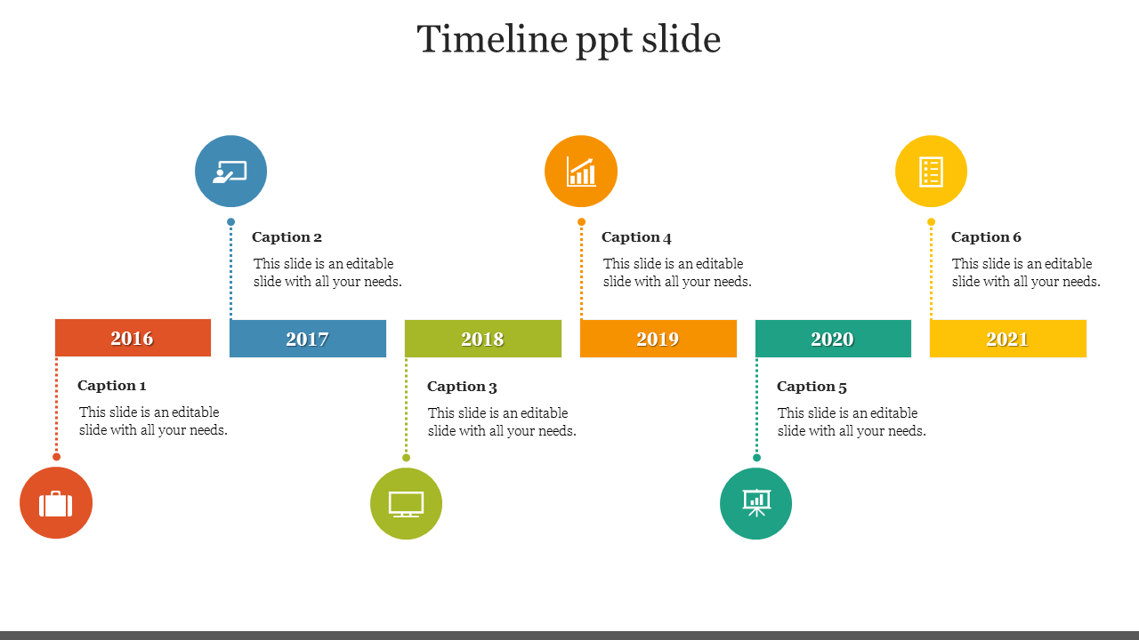 timeline ppt slide